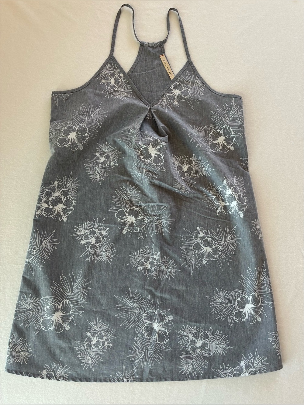 Big Star Gray Sleeveless Tee Dress
